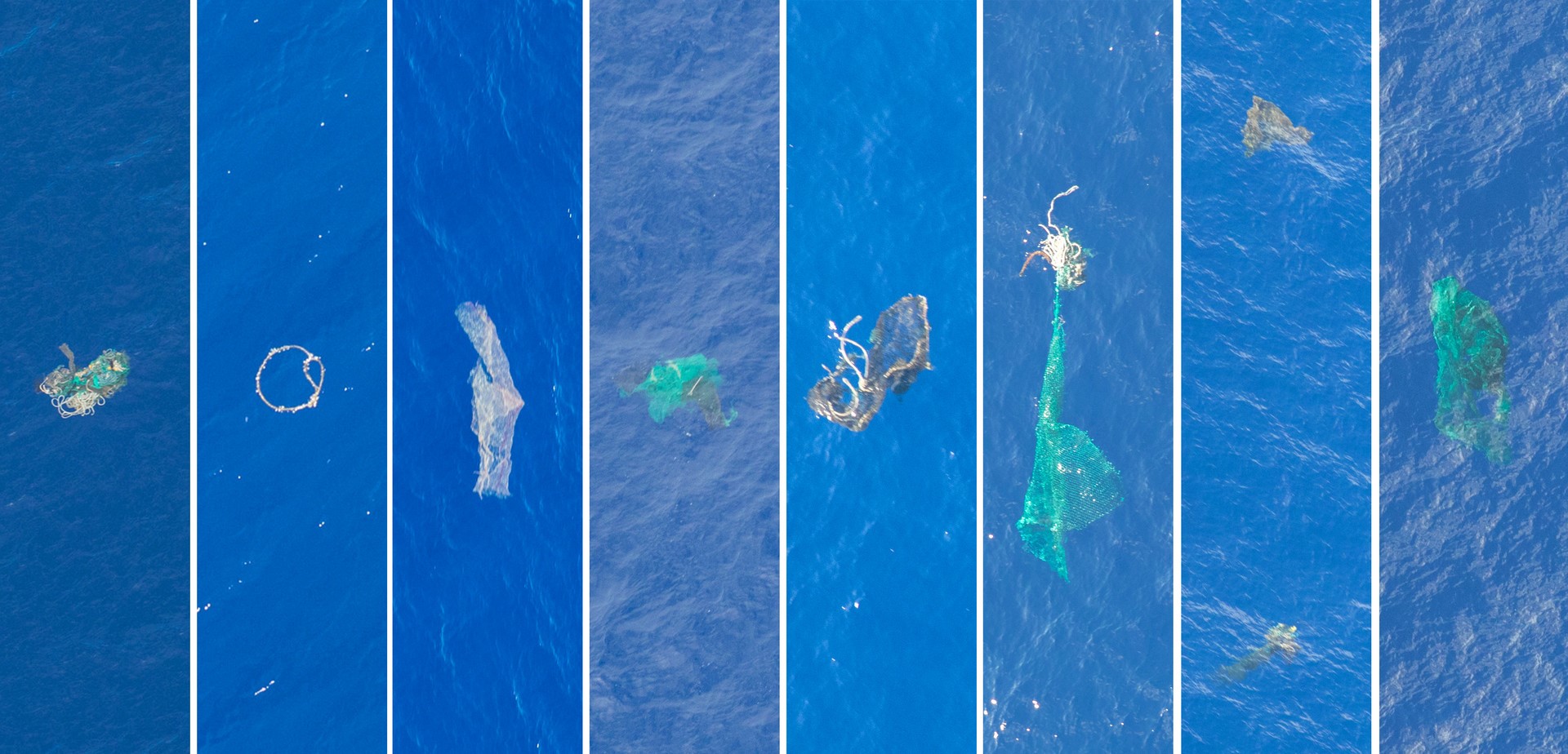 Rubbish in the Great Garbage Patch during Aerial Expedition Large